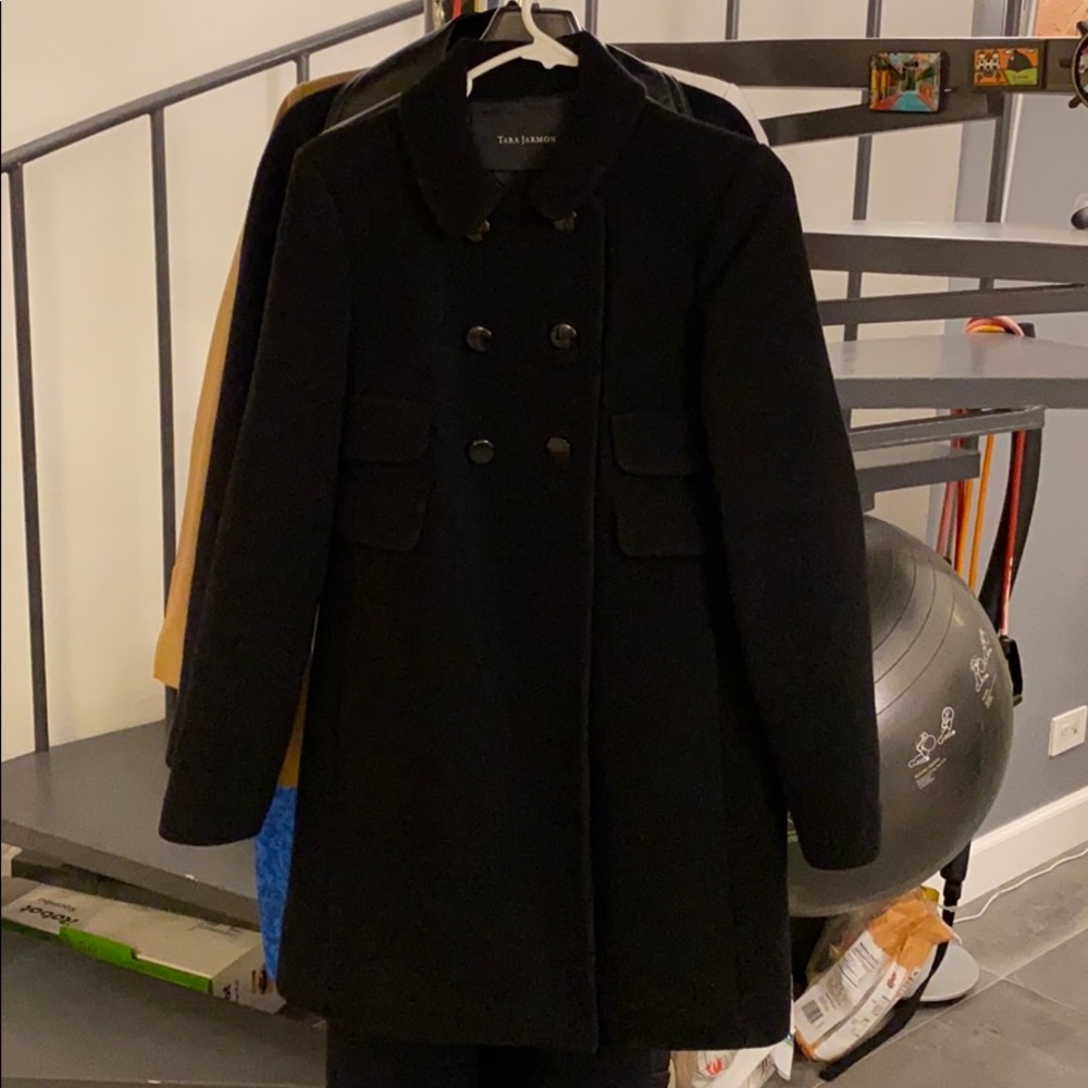 Tara jarmon size 38 black coat